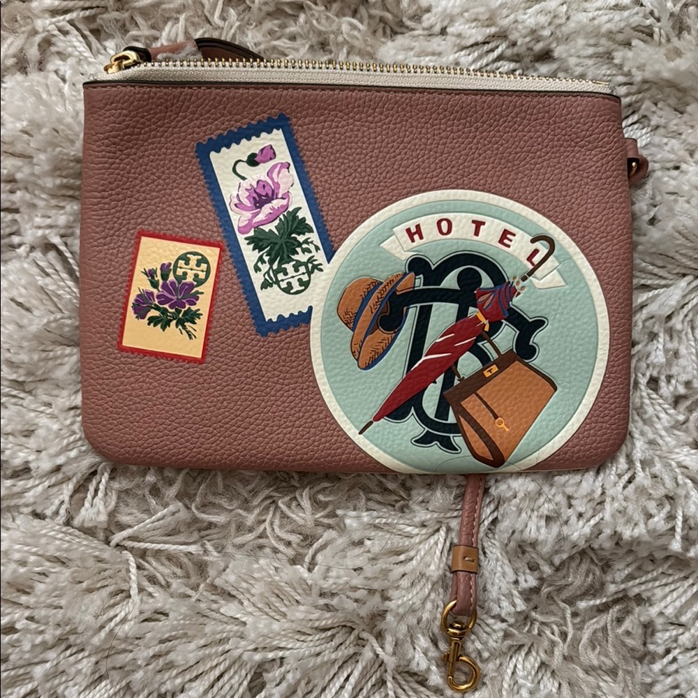 Tory Burch Cream Clutch with Colorful Accents - Picture 2 of 3